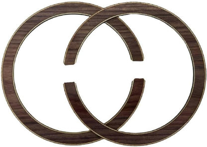 2PCS Guitar Rosette for Guitar Construction Solid Wood Material 110 * 12 * 0.8Mm Guitar Sound Hole for Luthier #23