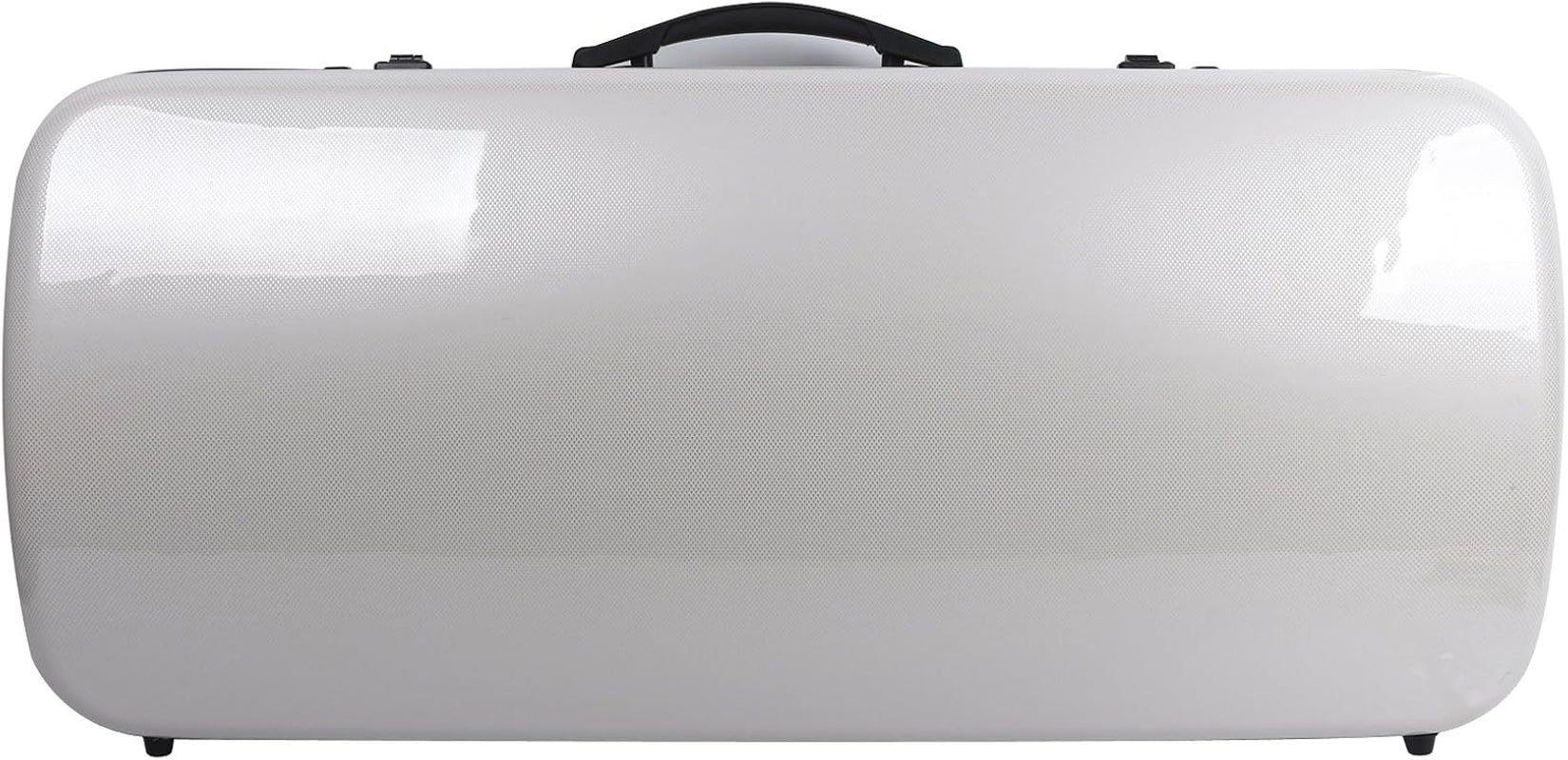 Double Violin Case for Violin/Viola Case Mixed Carbon Fiber 4/4 Full Size Black/White (White)