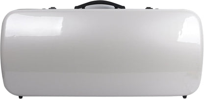 Double Violin Case for Violin/Viola Case Mixed Carbon Fiber 4/4 Full Size Black/White (White)