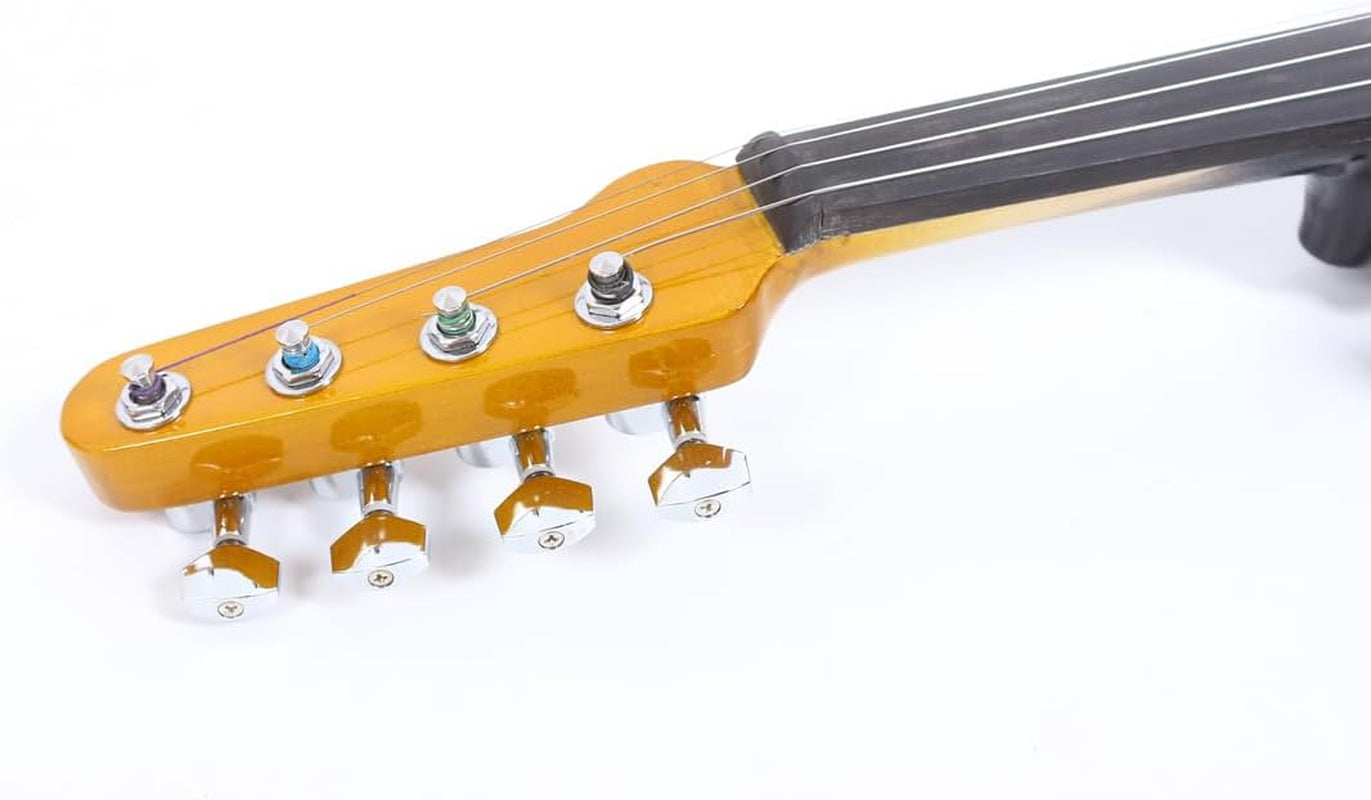 Electric Violin 4/4 Full Size Violin Electric Guitar Shape Support Mp3 Ebony Fittings with Violin Case Bow