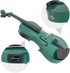 Acoustic Violin Electric Violin 4/4 Full Size Violin 4 String Maple Spruce for Student,Violin for Beginners Violin Case,Brazilwood Bow,Cable,Cleaning Cloth,Rosin,Bridge