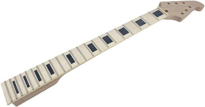 Electric Guitar Neck Unfinished 22 Fret for Electric Guitar Replacement Maple Mahogany Wood