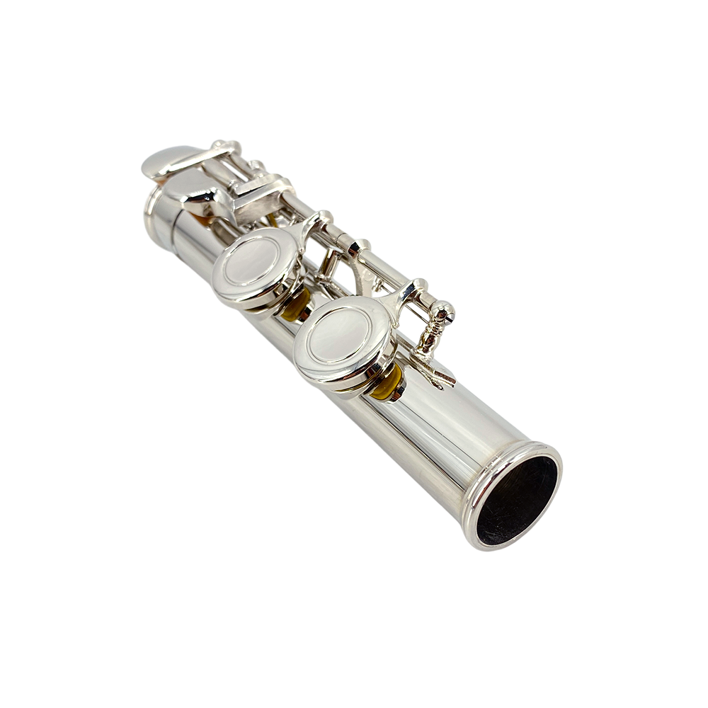 Yinfente 16 Hole C Flute with Gloves, Cleaning Rod, Case, Tuning Key and Extra Reeds - Nickel Silver Body, Closed Hole, for Student and Beginner
