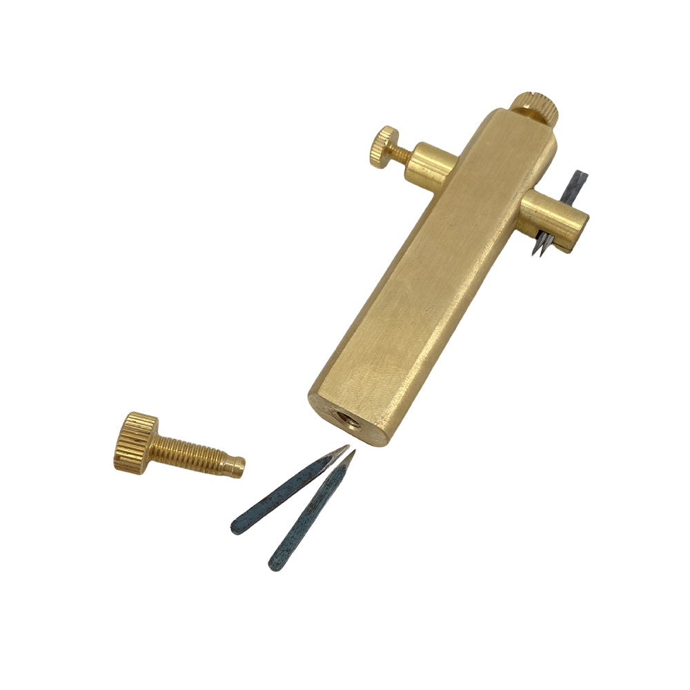 Yinfente 1 Set Brass Purfling Tools Inlay.Inlaid Groove Carver Knife Luthier Tools for Making Violin Viola