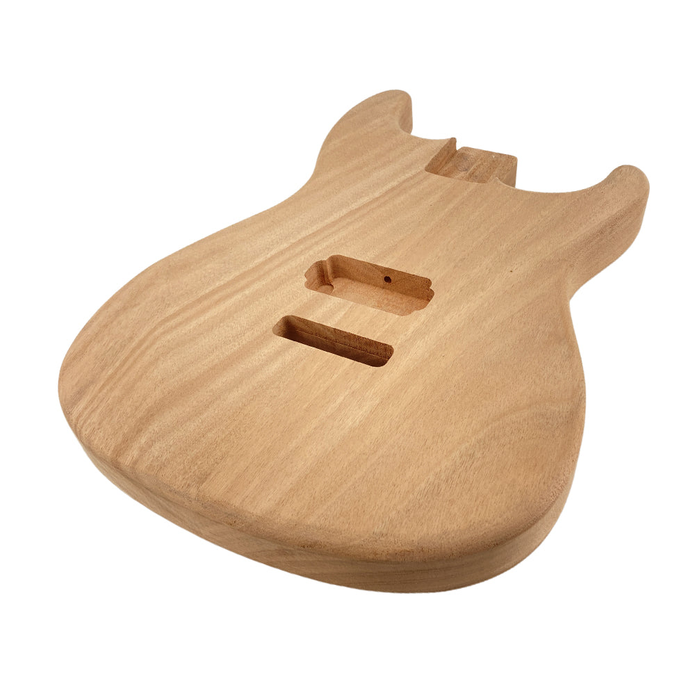 Yinfente Unfinished Mahogany Electric Guitar Body DIY Replacement Bolt on Heel Pocket Natural
