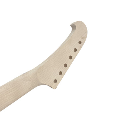 Yinfente Maple Guitar Neck 24Fret 25.5Inch Locking Nut Dot Inlay Bolt on DIY Guitar Necks Replacement
