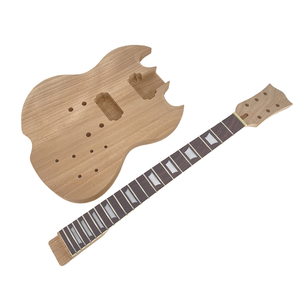 1Set Guitar Kit 22Fret 24.75Inch Set in Body Mahogany Rosewood Fretboard DIY Guitar
