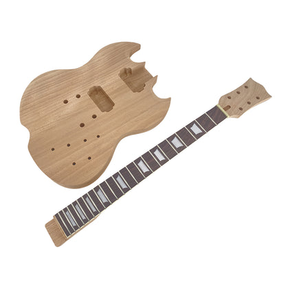 1Set Guitar Kit 22Fret 24.75Inch Set in Body Mahogany Rosewood Fretboard DIY Guitar