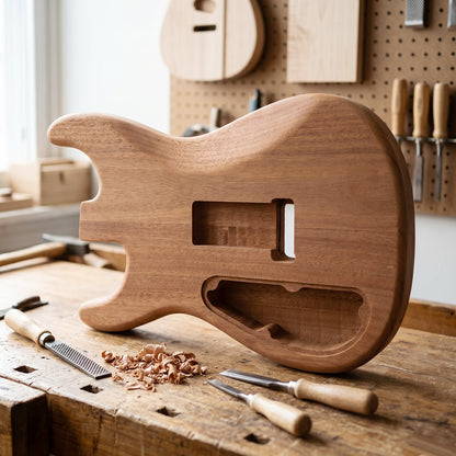 Yinfente Unfinished Guitar Body Replacement Strat ST DIY Mahogany Bolt ON for One pickup
