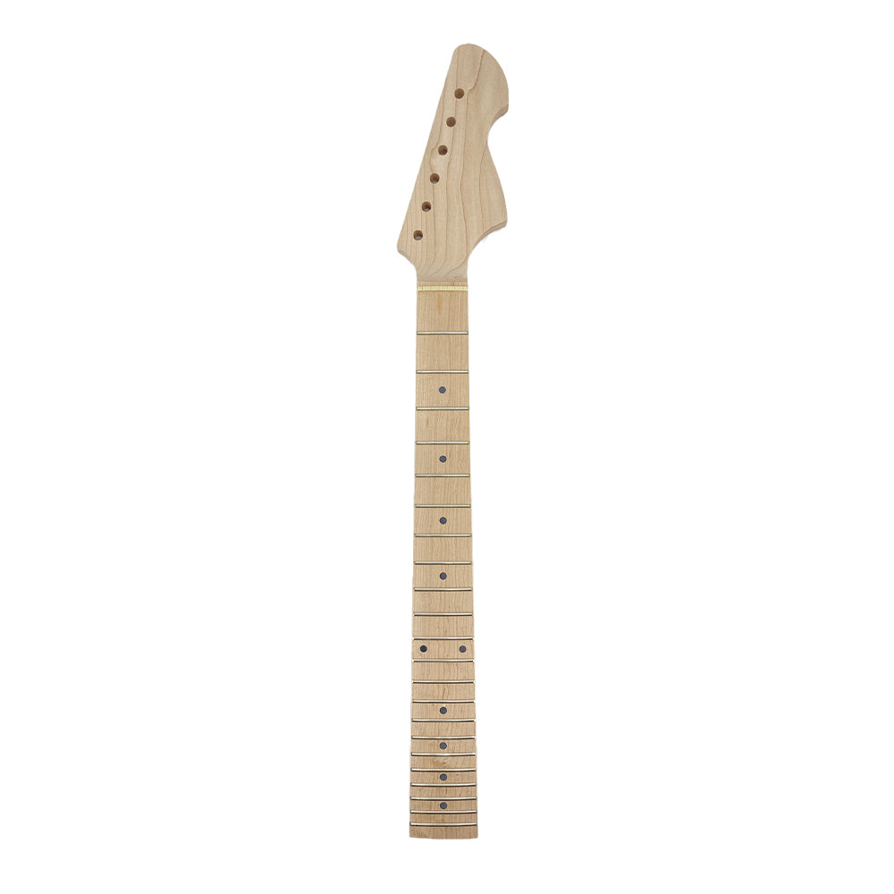 Yinfente Electric Guitar Neck 22Fret 24Inch Maple Fretboard Dot Inlay Bolt on Guitar Neck Replacement Unfinished