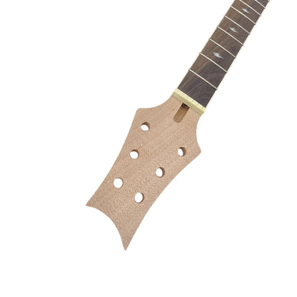 yinfente Unfinished guitar neck nice inlay replacement 22Fret 25inch Mahogany Rosewood Fretboard