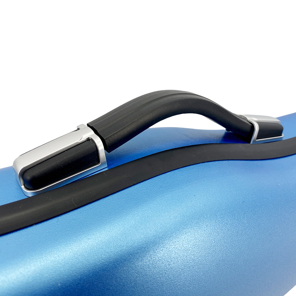 Yinfente Violin Case 4/4 Full Size Violin Box Silver Blue Color Mixed Carbon Fiber Violin Cases Strong Light (Blue)
