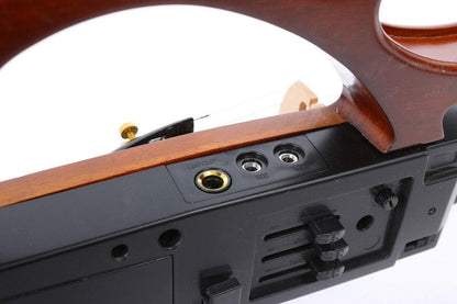 4/4 Electric Violin Silent Solid Wood Powerful Sound Support Headphone AMP Free Violin Case Bow Full Size Red