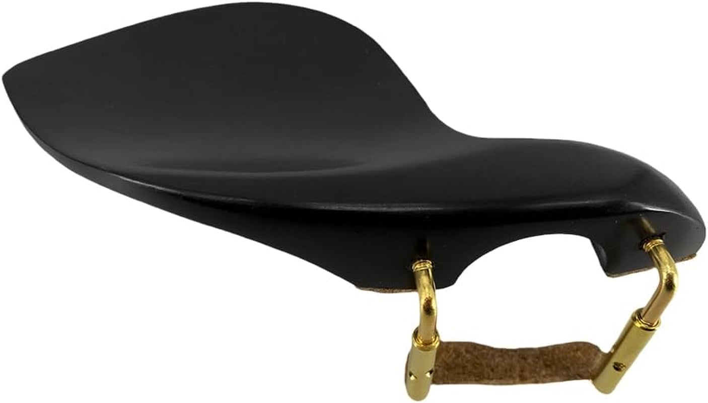 Violin Chin Rest for 1/2 Ebony Wood Violin Bracket with Chin Rest Clamp Fiddle Right Hand