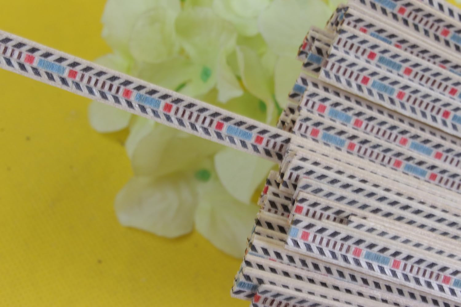 20X Guitar Strip Inlay Guitar Luthier Figured Purfling Guitar Body Binding Wood Inlay 640X7X1.0Mm #60