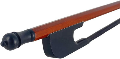 Violin Bow 4/4 Full Size Brazilwood Baroque Style Natural Black Bow Horse Hair Well Balance