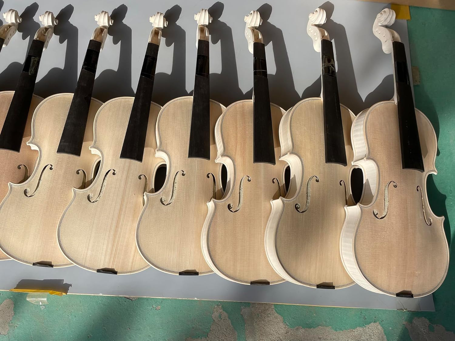 Professional Violin 4/4 Flame Maple Violin Spruce Handmade White Violins Stradivarius Model 1716 Year (4Pcs)