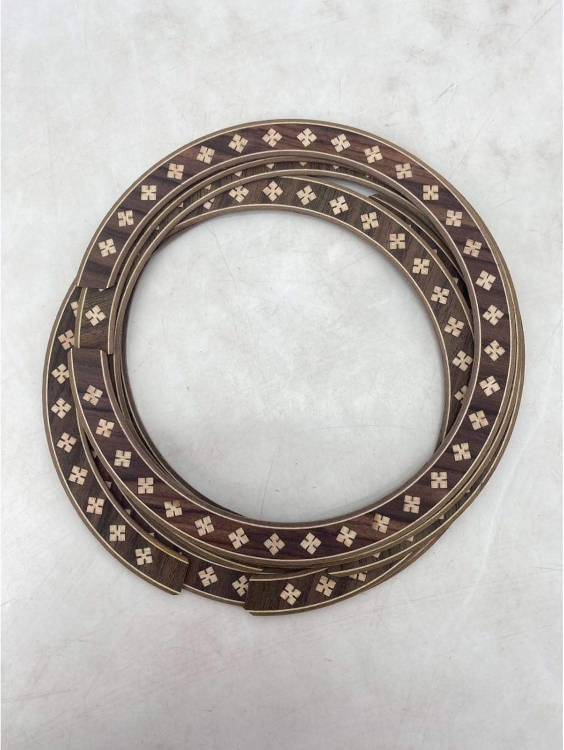 2*PCS Guitar Rosette for Acoustic Guitar Construction Solid Wood Material 110 * 12 * 0.8Mm Guitar Sound Hole for Replace #104