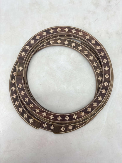 2*PCS Guitar Rosette for Acoustic Guitar Construction Solid Wood Material 110 * 12 * 0.8Mm Guitar Sound Hole for Replace #104