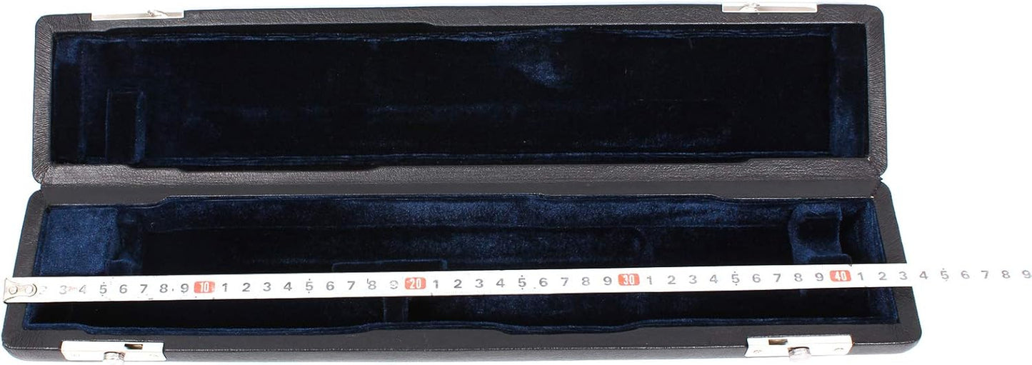 17 Hole B Foot Flute Case Hard Shell with PU Leather and Oxford Outer Bag Adjustable Strap Portable Storage Box Flute Bag for Beginners,Students,Players Musicians
