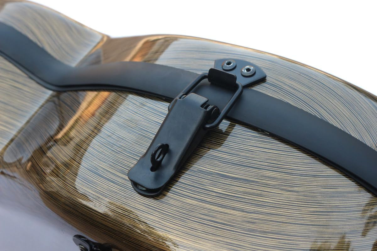 4/4 Violin Case Mixed Carbon Fiber Violin Box White Black Thick Padding Triangle Shape Strong Light Violin Cases (Brown)