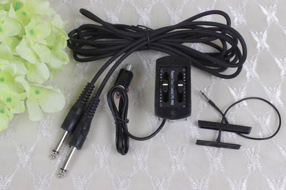 Electric Violin EQ Pickup Piezo with Plug Hole Cable Violin Outfit Stringed Instrument Parts Violin Pickups System for Electric Violin Acoustic (Big-Jack-1)