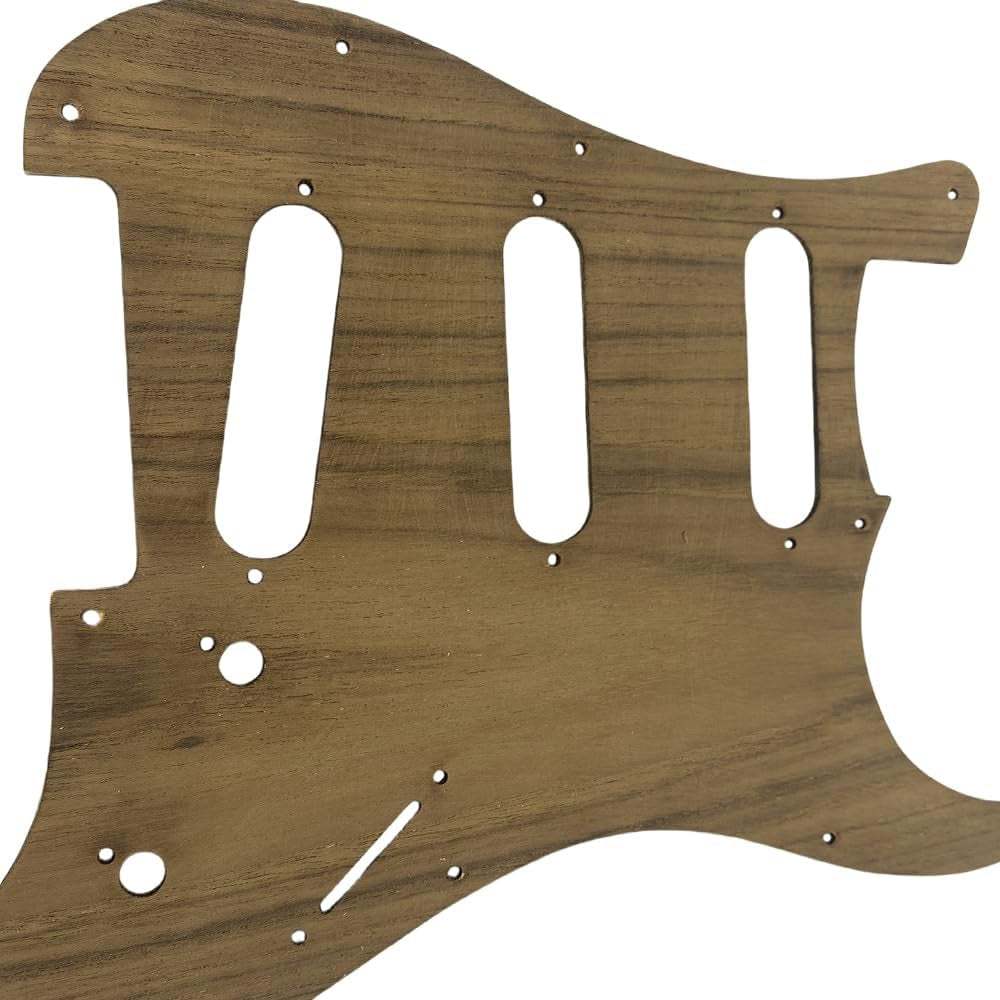 11 Hole 3 Ply Teakwood Electric Guitar Pickguard Solid Wood Strat Electric Guitar Scratch Plate SSS Style Guitar Accessories