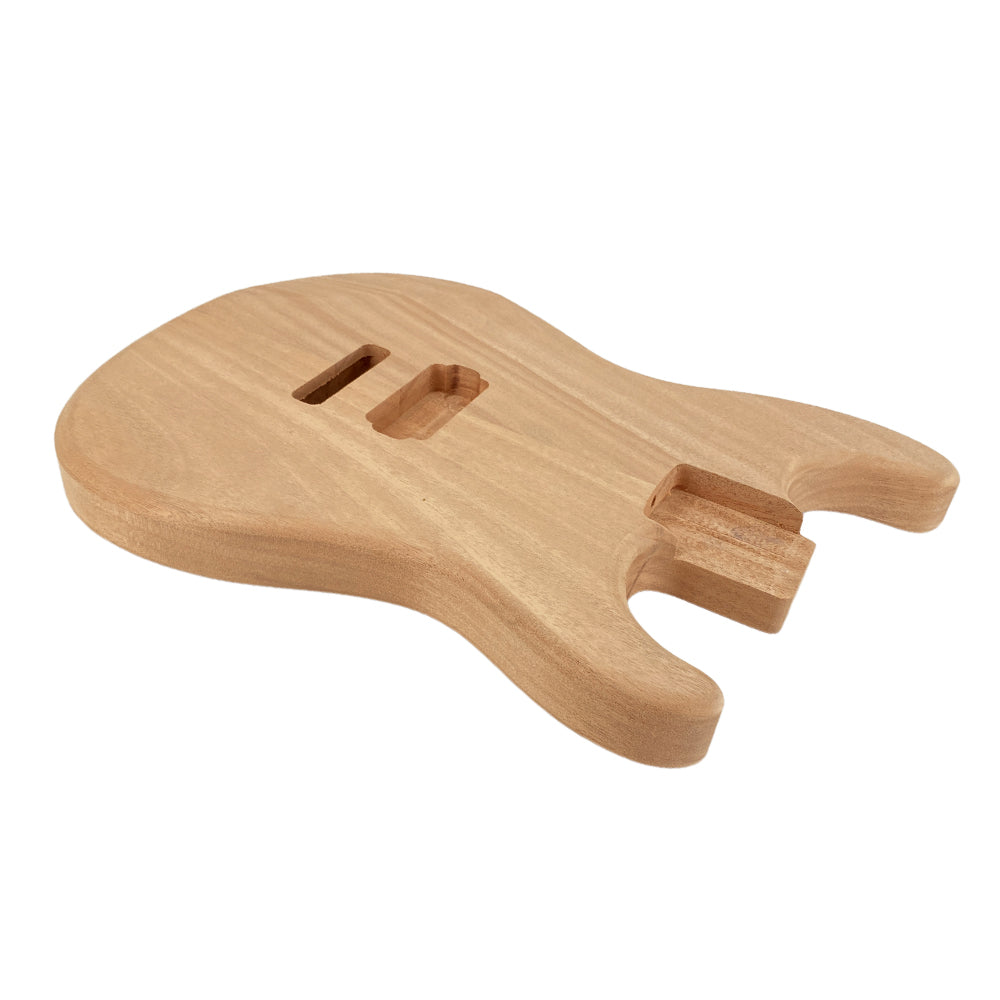 Yinfente Unfinished Mahogany Electric Guitar Body DIY Replacement Bolt on Heel Pocket Natural