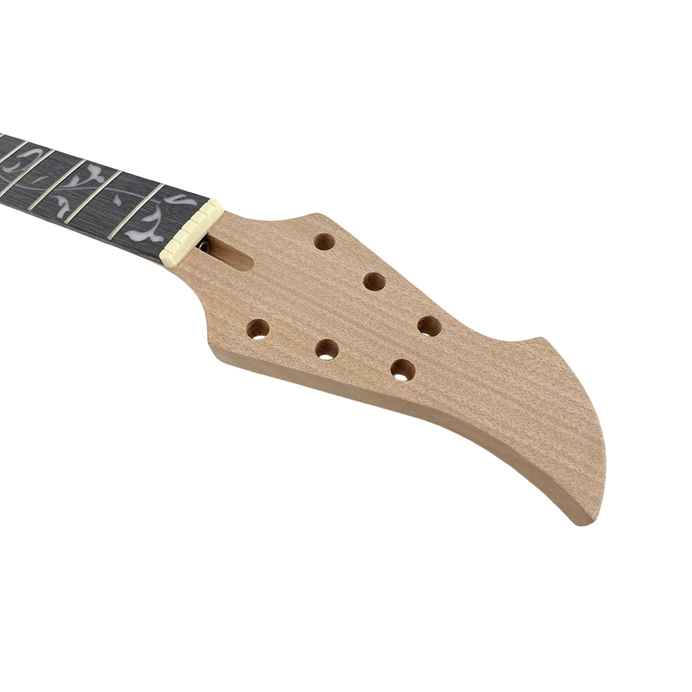 Yinfente Electric Guitar Neck 22 Fret 24.75Inch Mahogany Wood Rosewood Guitar Fretboard Vine Inlay Firebird Bolt on DIY Guitar Necks Tree Inlay
