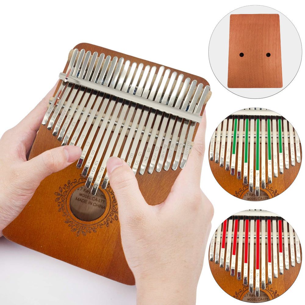 21 Keys Kalimba Thumb Piano Big Size Mahogany Finger Piano with Tuning Hammer，Instructions，Carrying Bag Gifts for Adults，Beginners