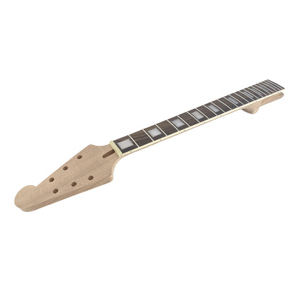 Yinfente Guitar Neck 22 Fret for Electric Guitar Replacement Maple Mahogany Unfinished Set in Glue on Heel
