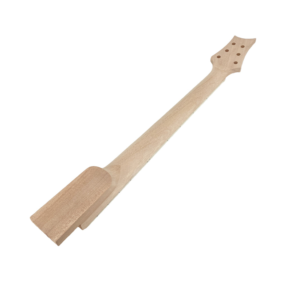 yinfente Unfinished guitar neck nice inlay replacement 22Fret 25inch Mahogany Rosewood Fretboard