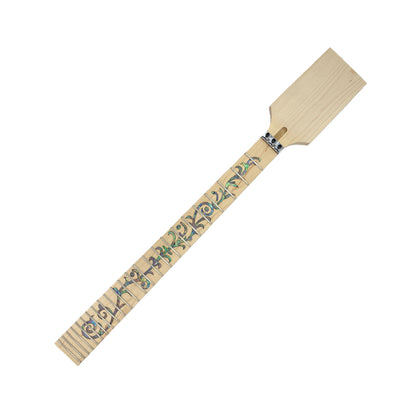 Yinfente Electric Guitar Neck 24 Fret 25.5 Inch Maple Wood Tree of Vine Inlay Guitar Replacement Paddle Head DIY Guitar Necks Floyd Rose Locking Nut Style