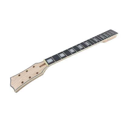2x Yinfente New Guitar Neck 22fret 25.5inch Maple wood Rosewood Fretboard Block Inlay Binding Head