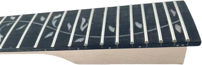 Electric Guitar Neck 24 Fret 25.5Inch Maple Wood Guitar Necks with Rosewood Fretboard Tree Vine Inlay NO Paint DIY Guitar Project Floyd Rose Locking Style