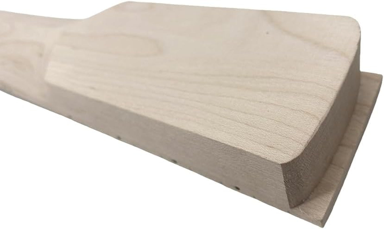 Reverse Electric Guitar Neck 22Fret 25.5Inch Maple Fretboard Dot Inlay Bolt on Left Hand Guitar Neck Replacement Unfinished