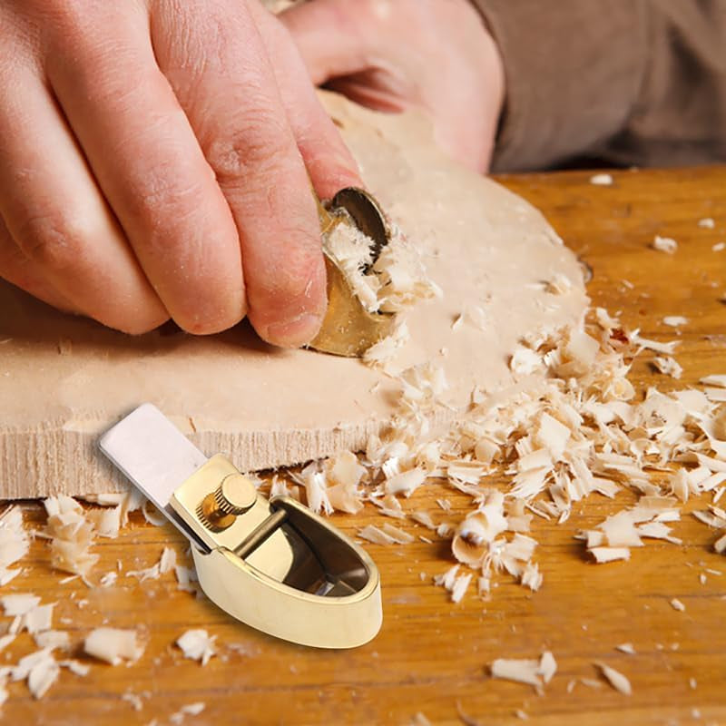 1 Set Brass Planes Luthier Woodworking Tool Violin/Viola/Cello Planes with Steel Blades,Flat Bottom Sharp and Durable (5 Pcs)