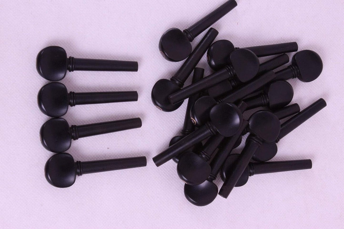 4/4 Size Violin Pegs Fiddle Tuning Peg Set Violin Peg Ebony Wooden Replacement Violin Accessories (4pcs)