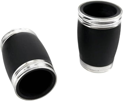 Professional Ebonite Clarinete C Key Clarinet for Beginner Students with 2 Barrels Hard Case Cleaning Kit Mouthpice Cork Grease Gloves