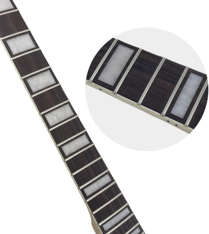 24Inch Guitar Neck 22Fret Maple Fretboard Black Block Inlay DIY Guitar Replacement
