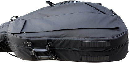 3/4 Upright Bass Gig Bag with Adjustable Backstrap&Handle&Wheel&More Storage Pockets Double Bass Bag for Musicians Durable and Portable Black