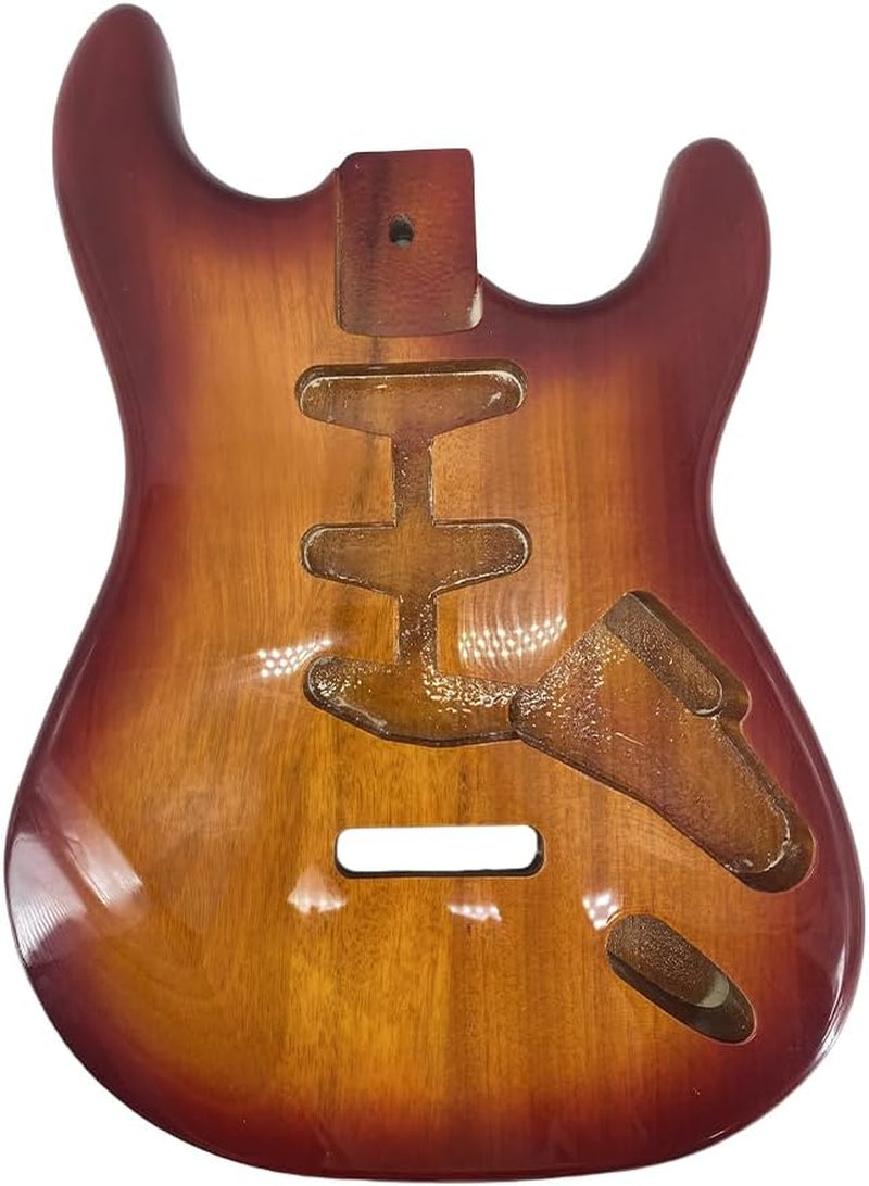 Electric Guitar Body Replacement SSS Style Yellow Painting Mahogany Wood for Guitar