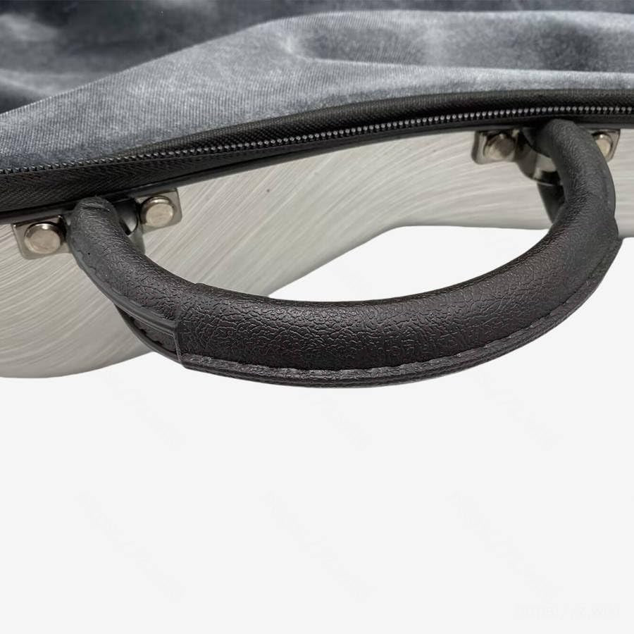 Saxophone Hard Case for Alto Sax with Adjustable Straps,Handle Composite Carbon Fiber Waterproof Silver