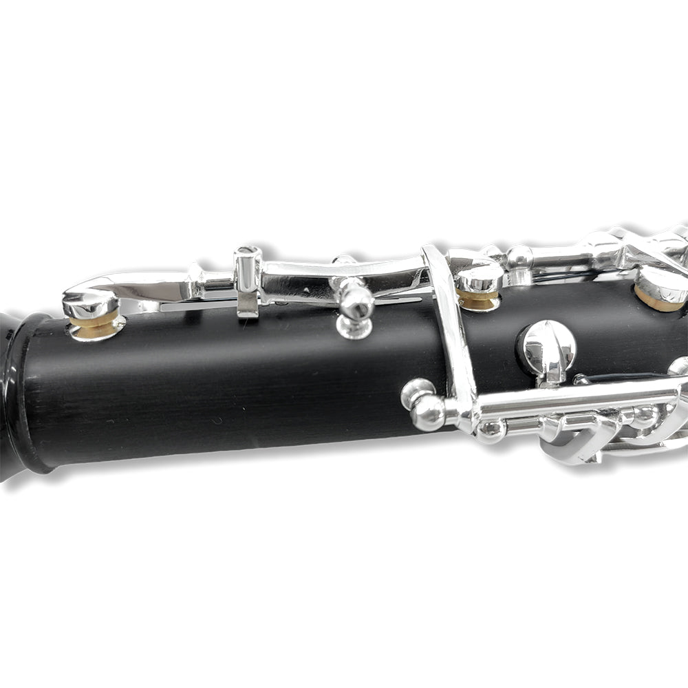 Yinfente Professional Oboe Ebonite C Key Left F Resonance Semi-Automatic Woodwind Instrument with Oboe Reed&Gloves&Leather Case+ Carry Bag&Cleaning Cloth&Cap Cork&Grease&Screwdriver