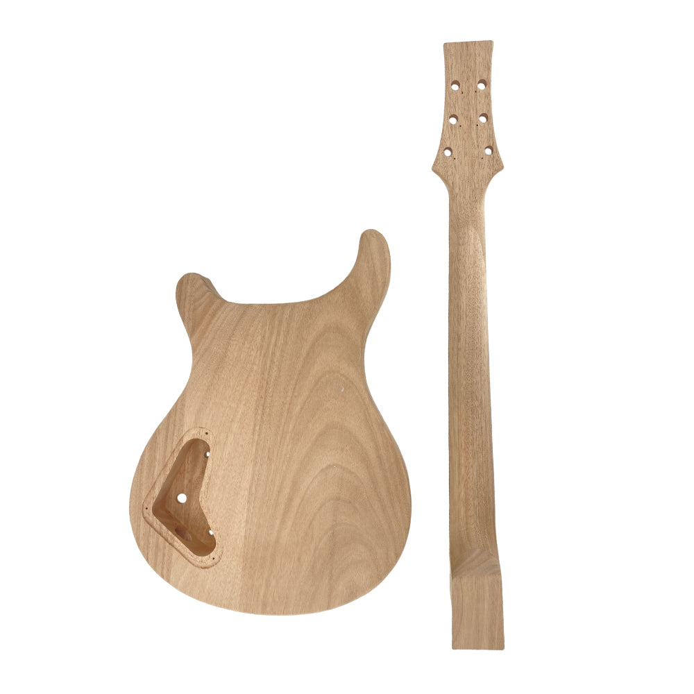 Yinfente 1set Guitar Kit Guitar Neck Mahogany 22 fret rosewood fretboard inlays PRS Guitar Body Mahogany Flame Maple wood DIY Guitar
