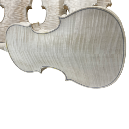 Yinfente Handmade 4/4 size Violin with Flame Maple Back white Unfinished