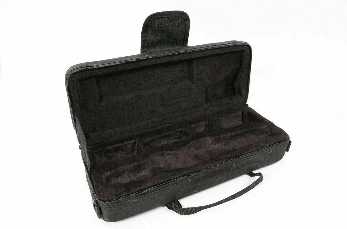 Ekey Clarinet Case Strong Light Eb Key Clarinet Box Thick Padding with Straps,Black