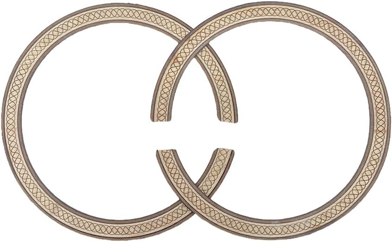 2PCS Guitar Rosette for Guitar Construction Solid Wood Material 110 * 12 * 0.8Mm Guitar Sound Hole for Luthier #22