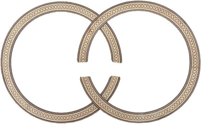 2PCS Guitar Rosette for Guitar Construction Solid Wood Material 110 * 12 * 0.8Mm Guitar Sound Hole for Luthier #22