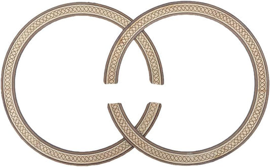 2PCS Guitar Rosette for Guitar Construction Solid Wood Material 110 * 12 * 0.8Mm Guitar Sound Hole for Luthier #22